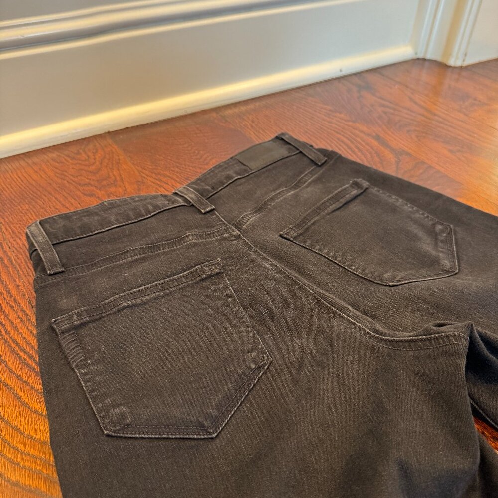 PAIGE High Rise Wide Leg Crop Black Jeans in "Anessa" - Picture 10 of 14